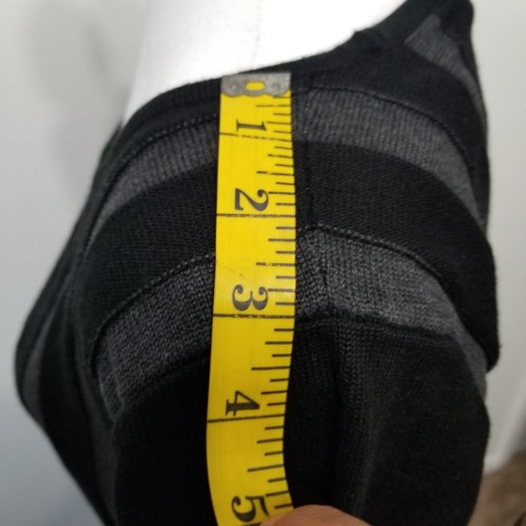 Calvin Klein Vertical Stripe Knit Long Sleeve Sweater Dress - Picture 9 of 14